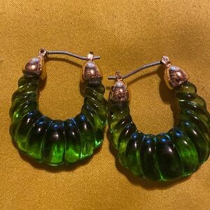 Green glass hoops